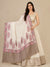 Naqsh-e-Kashmir Woven Kani Jacquard Paisley White Shawl with Inner Bootas & Solid Panel