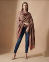 Regal Kani Weave All-Over Floral Jaal Wool Blend Beige Stole | Kashmiri Inspired