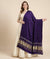 Luxurious Gajji Silk Blue Dupatta with Bandhani Dots & Zari Border