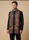 Reserve Mens All-Over Paisley & Floral Print Bamboo Silk Beige Stole
