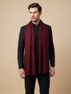 Timeless Mens Micro Wool Solid Timeless Maroon Stole | Soft Everyday Wrap