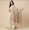 Naqsh-e-Kashmir Sozni Jaal Embroidered Beige Shawl | Traditional Kashmiri Wool Blend