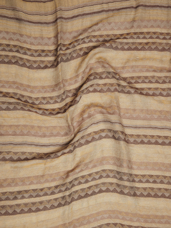 Woolen Zig-Zag Moonlight Zari Mens Stole | Heritage Wrap (80 x 28 Inches)