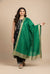 Light Green Striped Silk Dupatta with Zari Border | Elegant Ethnic Drape (2.5 Metres Approx.)