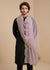 Pink Twill Net Mens Dupatta – Scalloped Cutwork Border with Buti Work