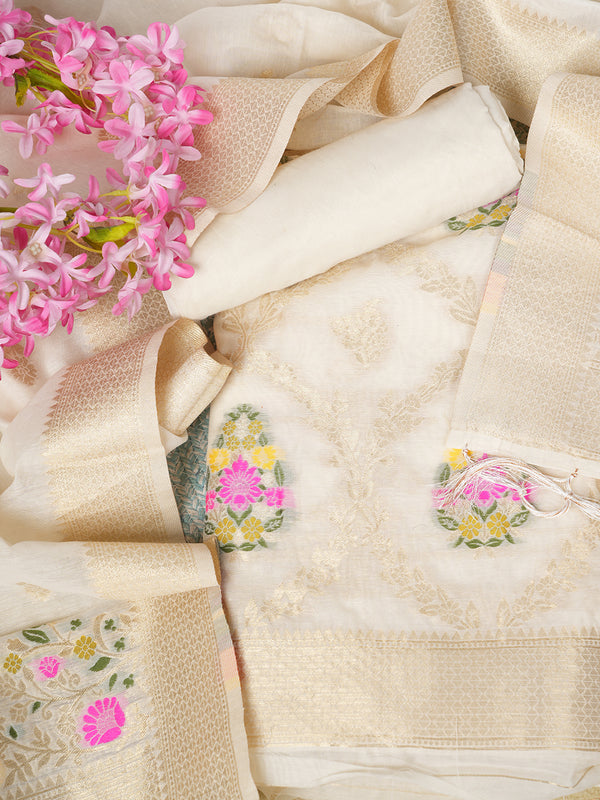 Women’s Cotton Unstitched Suit Set | Elegant Ethnic Ensemble