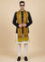 Printed Bamboo Silk Mens Shawl – Mustard Floral Classic Wrap (80 x 40 Inches)