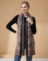 Everyday Bamboo Silk Heritage Printed Reversible Brown Stole