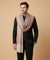 Noble Mens Wool Blend Floral Kani Weave Beige Stole
