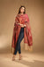 Regal Multicolor Patchwork Kani Jacquard Woven Wool Blend Beige Stole