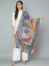 Bamboo Silk Heritage Printed Women Stole | Elegant Artisanal Statement Wrap (80 × 28 Inches)