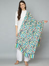 Bamboo Silk Heritage Printed Women Stole | Elegant Artisanal Statement Wrap (80 × 28 Inches)