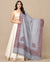 Naqsh-e-Kashmir Inspired Kani Paisley & Geometric Border Wool Blend Grey Shawl