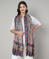 Signature Kashmiri Print & Thread Work Bamboo Silk Stole for Women