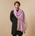 Pink Organza Mens Dupatta – Scalloped Cutwork Border with Buti Work