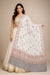 Naqsh-e-Kashmir Woven Kani Jacquard White Shawl with All-Over Buttis & Solid Panel