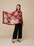 Printed Silk Women Stole with Artistic Motif Design | Elegant Lightweight Wrap (80 × 28 Inches)