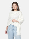 Solid Woolen Women Stole | Classic Minimal Wrap (80 × 28 Inches)