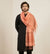 Cotton Mens Dupatta – Orange with Diamond Cut Work & Woven Border
