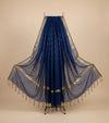 Blue Lightweight Cotton Silk Dotted Dupatta | Elegant Everyday Ethnic Drape