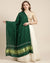 Luxurious Gajji Silk Green Dupatta with Bandhani Dots & Zari Border