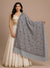Naqsh-e-Kashmir Inspired Jamawar Floral Paisley Vine Wool Blend Grey Shawl