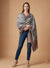 Regal Kani Woven Paisley Border Wool Blend Grey Stole | Kashmiri Inspired