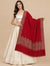 Naqsh-e-Kashmir Woven Kani Jacquard Border Maroon Shawl | Wool Blend