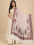 Naqsh-e-Kashmir Kani Woven All-Over Paisley Jacquard White Shawl