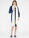 Solid Ivory Fine Wool Women Shawl – Soft Winter Wrap (80 x 40 Inches)