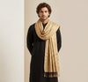 Khadi Cotton Mens Dupatta – Dusty Gold with Textured Weave