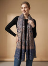 Everyday Bamboo Silk Heritage Printed Reversible Blue Stole
