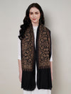 Woolen Women Shawl with Intricate Traditional Motif & Ornate Woven Border | 80 x 40 Inches