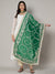Green Georgette Dupatta with Hand Gota Patti Work (Size: 2.5x1 m Approx)