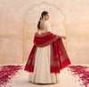 Naqsh-e-Kashmir Inspired Kani Paisley & Geometric Border Wool Blend Red Shawl