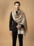Noble Kani Weave Mughal Architecture & Floral Garden Wool Blend White Stole