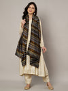 Woolen Zig-Zag Moonlight Zari Women Stole | Traditional Winter Wrap (80 x 28 Inches)