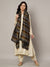Woolen Zig-Zag Moonlight Zari Women Stole | Traditional Winter Wrap (80 x 28 Inches)