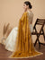 Luxe Rangoli Women Gold Dupatta with 4 Side Scalloped Embroidered Border & Buti Embellishment
