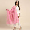 Elegant Pink Cotton Zari Buta Dupatta | Lightweight Ethnic Drape