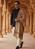 Elegant Brown Woolen Mens Shawl with Embroidered Border – Ethnic Wrap (80 x 40 Inches)