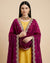 Luxe Fendi Women Purple Dupatta with 2 Side Scalloped Border, Mirror Detailing & Buti Embellishment
