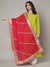 Red Chinon Dupatta with Gota Patti Border & Sequin Detailing (Size: 2.5x1 m Approx)