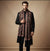Mir-e-Khas Men's Kashmir-Inspired Jamawar Floral Paisley Vine Black Shawl