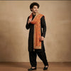 Heritage Woven Geometric Zari Chinon Beige Mens Dupatta