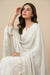 White Nazneen Chiffon Dupatta with Lace Border | Solid Lightweight Wrap
