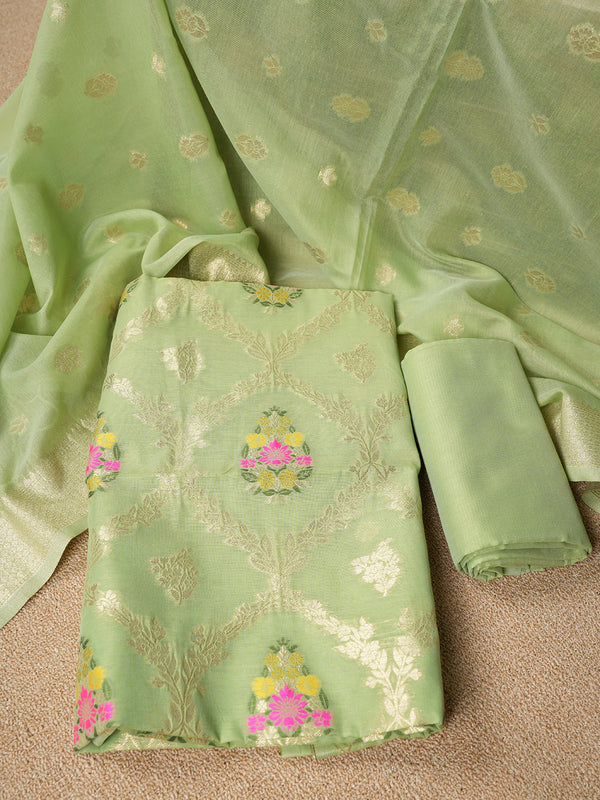 Women’s Cotton Unstitched Suit Set | Elegant Ethnic Ensemble