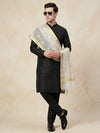 Organza Meena Jaal Mens Dupatta – White with Gold Woven Design
