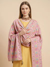 Luxe Chinon Women Phulkari Dupatta with Mirror & Beads Detailing, Lace Border and Latkan Tassels