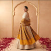 Naqsh-e-Kashmir Inspired Jamawar Floral Paisley Vine Wool Blend Yellow Shawl